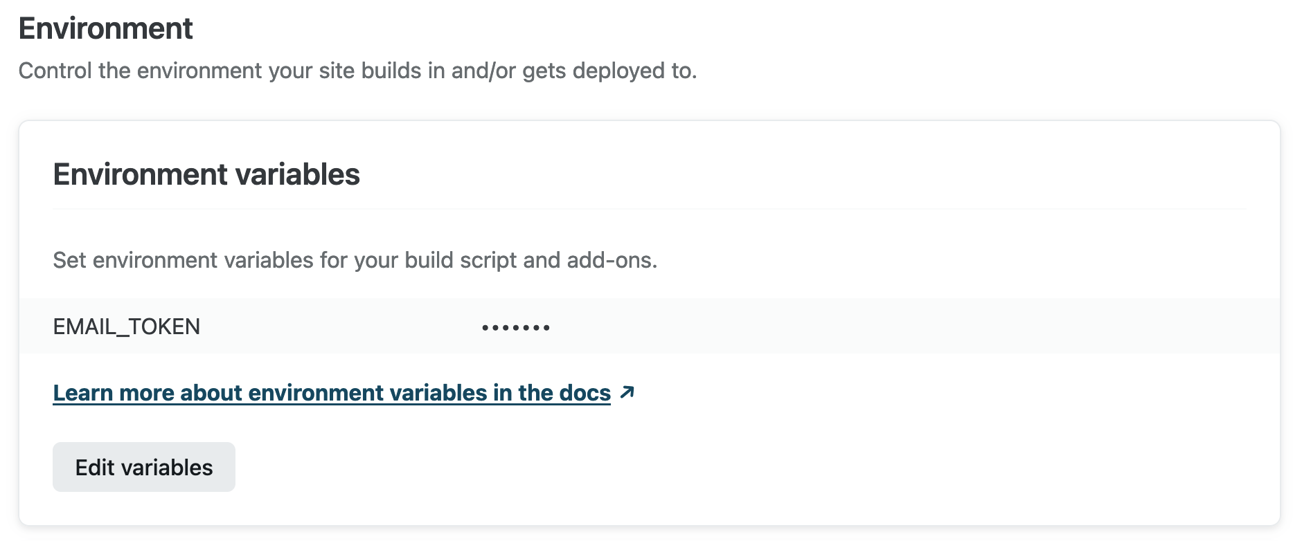 Netlify environment variables